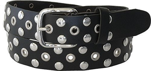 Harrys-Collection Nietengürtel mit 3 cm Breite in 2 Farben, Bundweite:95, Farben:schwarz