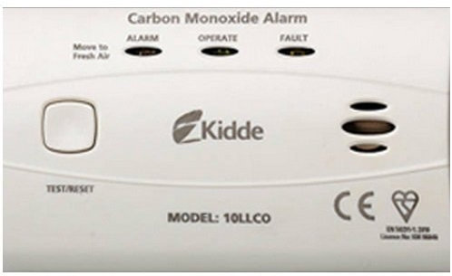Kidde Fyrnetics 10LLCO Carbon Monoxide Alarm Detector Sealed In Lithium Battery (10 Year Guarantee)