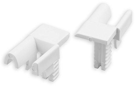 DIWARO®Einlauftrichter für Mini-Führungsschiene | für kleine Blendenkappen an Vorbaurolladen | 10 mm | weiß