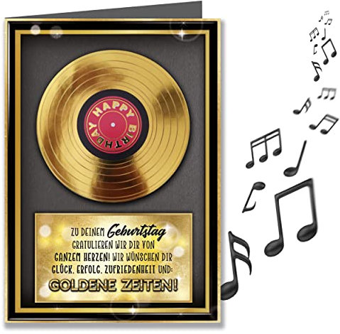 bentino Geburtstagskarte XL mit Musik, DIN A4 Set mit Umschlag, hochwertige Grußkarte spieltSimply the BEST, Sound in toller HiFi Qualität, Glückwunschkarte aus der SerieGreat Cards