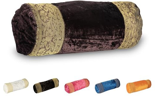 Aga's Own Nackenrolle – Memory Foam Kissen – Ergonomisch gestaltet für Kopf, Nacken, Rücken – Hypoallergenes Kissen – Gefüllt mit Baumwolle – Unterstützung zum Schlafen (Braun)