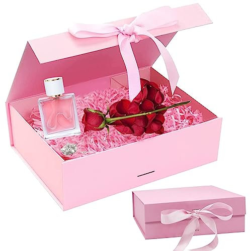 Mecctuck Geschenkbox, Geschenkbox mit Deckel, 21*17*7cm Geschenk box, Geschenkboxen, Gift Box, Geschenkverpackung Box, Geschenkkarton, Magnetische Geschenkkarton für Hochzeiten Geburtstag Weihnachten