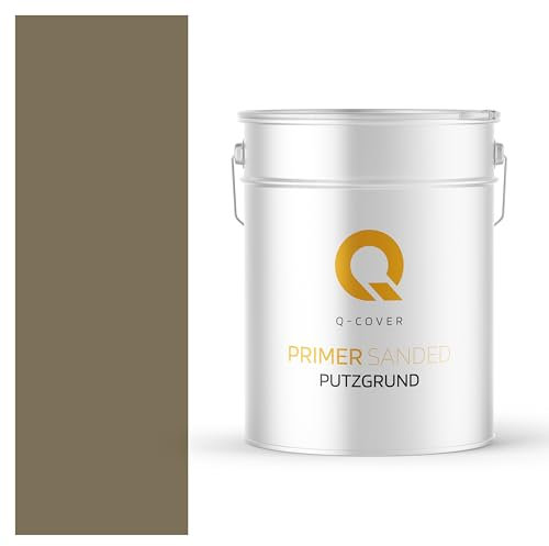Q-COVER Primer per intonaco 15 kg Khaki | Fondo aggrappante per interni ed esterni | Primer speciale senza solventi | Base per intonaco, intonaco graffiato e facciata