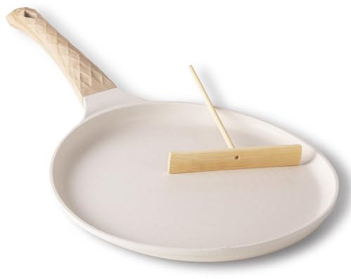 Kloahmo Nonstick 9.5-Inch Crepe Pan - Induction Compatible, PFOA Free, Ideal for Pancake Pan, Tawa Pan for Roti Indian, Griddle, Dosa Pan Non Stick