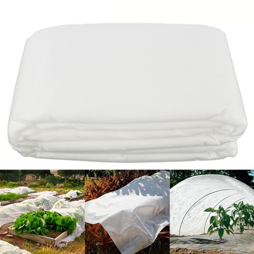 Lot de 3 x 10 m, non-tissée d'hiver pour plantes, protection contre le gel, 35 g/m², protection hivernale pour plantes, bâche de protection pour plantes, blanche, protection contre les oiseaux et les