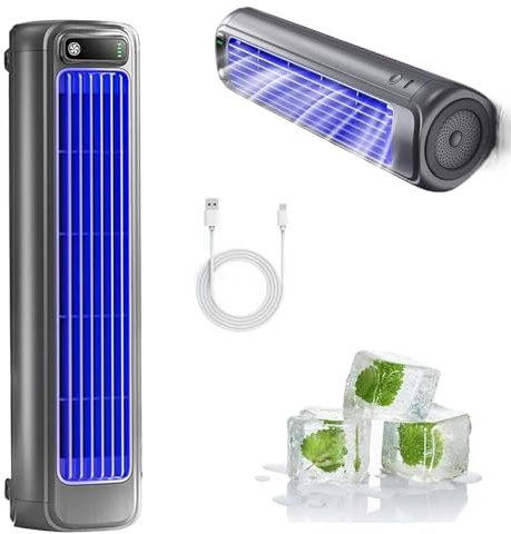 Nouveau Rafraichisseur D'Air Silencieux 2025- Rafraichisseur D'Air Portable Et Rechargeable, 3 Vitesses Et Silencieux, Batterie Longue DuréE, Petit, Refroidissement Efficace.