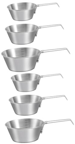 Toyvian 2 Series Bolos De Inoxidable Plegables Para Camping Con Utensilios De Cocina Para Barbacoa Y Actividades Tazón De Viaje 3 Piezas*2
