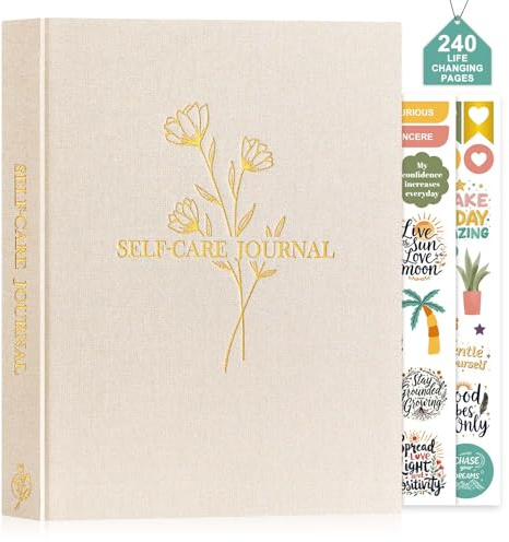 Lanpn Diario de Autocuidado y Manifestación para Mujer, diarios Guiado de Gratitud y Amor Propio, Cuaderno 5 Minutos de Salud Mental, 91 Días Gestión Emocional Journal Afirmación, Beige, Inglés