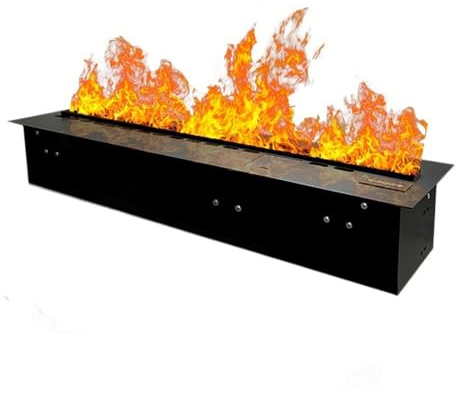 Väggmonterad eldstad Infälld elektrisk spis med 3D-flameffekt, vattenångspis, automatisk vattenkontroll, timer och fjärrkontroll(3XL)
