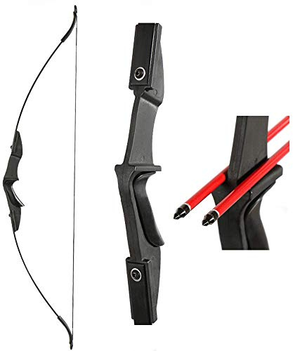 TOPARCHERY Archery 57 Takedown Youth Recurve Bow Hunting Black Long Bow for Beginner Teenagers Right Left Hand Black - Draw Weight 20lbs 30lbs (20)