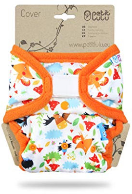 Petit Lulu Größe 2 PUL Überhose (5-16 kg) | Klett | One Size Windelüberhose | Baby Windelhose | Waschbar & Wasserdicht | Stoffwindeln | Hergestellt in EU (Waldmärchen)