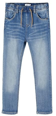 NAME IT Jungen Nkmrobin Dnmthayer Swe Noos Jogger, Light Blue Denim, 134 EU