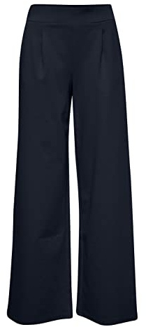 ICHI Ihkate Sus Long Wide Pa2 Pantalones Informales de Negocios, Total Eclipse (194010), M para Mujer