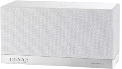 Triangle - AIO 3 - All-in-One Speaker Connected Compatible with Bluetooth, Wi-FI & Wireless Multiroom - HD Audio - Optical Input - 2x 45W - 360 x 195 x 150 mm - Frost White