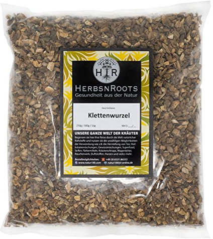 Klettenwurzel geschnitten 500g • Gicht Kräuter-Tee • Klettenwurzeltee • 100% Natur • Erste Wahl • hoher Wirkstoffanteil • ähnlich Schwedenkräuter • HerbsnRoots