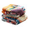 VANJOROY 100% Organic Cotton Sofa Large Bed Throw Blanket, Double-sided Bohemian Warm Soft Luxury Boho Throw for 2 3 Seater Settees Armchair and Couch. 150x200cm-Colorful