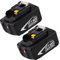 2Pack Replacement for Makita 18V Batteries 5.0Ah BL1850 BL1840B BL1860B BL1830B BL1820B BL1860 BL1840 BL1830 BL1820 with Charge Indicator Cordless Power Tools