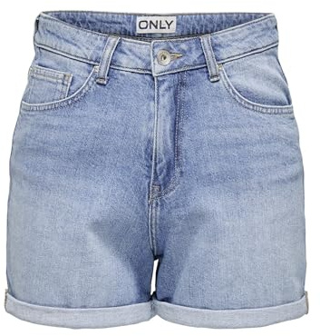 ONLY Women's Denim Bermudas High Waist Comfortable Summer Jean Shorts