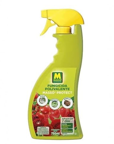 Fungicida polivalente Protect spray 750ml - Masso. Accion preventiva y curativa. Eficaz contra oidio, moteado y monilla. Huerta y ornamental.