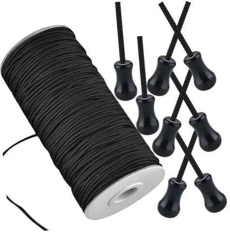 NUOBESTY Fensterrollozugschnur Aus Geflochtenem Material Passend Für Rollos Und Jalousien Inklusive Schnurenden Und Knöpfen Für Einfache Installation Und Langlebige Nutzung