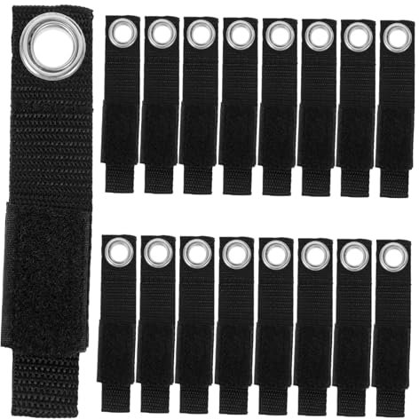 Lurrose 20 Stck. Nylonband Verlängerungskabelband Werkzeug-Organizer-Gurt Strapazierfähige Riemen Aufbewahrungsgurt für Stromkabel Garagenzubehör Mischung aus Nylon und Polyester Schwarz