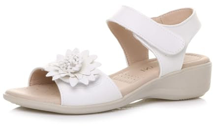 AJVANI low wedge heel hook & loop strap flower comfort sandals size 6 39