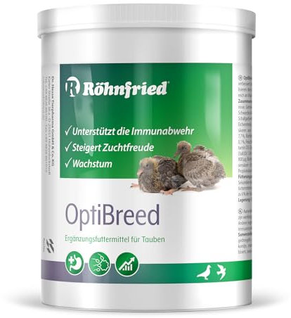 Röhnfried OptiBreed 1 Kg | Premiumaufzucht für Rassetauben | für vitalere Tiere, bessere Befruchtung und normales Wachstum
