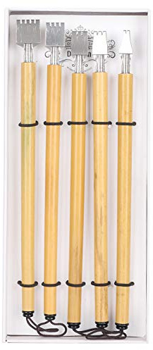Penna per calligrafia, materiale di bambù naturale 5 pezzi di materiale scolastico Penna a immersione, kit di pittura per artisti(Parallel line pen nib set)