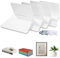 Wandregal, Set aus 4 Schwebendes Regal, Weiße Bücherregal Wand, Unsichtbare Bücherregal Hängend, einfach zu Erweiternden Wandraum, Wandregal Bücher Geeignet für Schlafzimmer, Wohnzimmer, Büro, etc