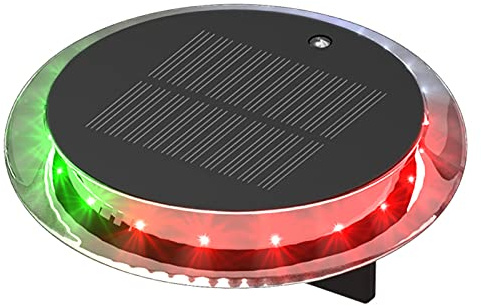 Ausla Outdoor Navigation Lights, Solar Powered 6 Modes IP67 Waterproof Navigation Warning Light with Remote Control for Fishing Boats Yachts