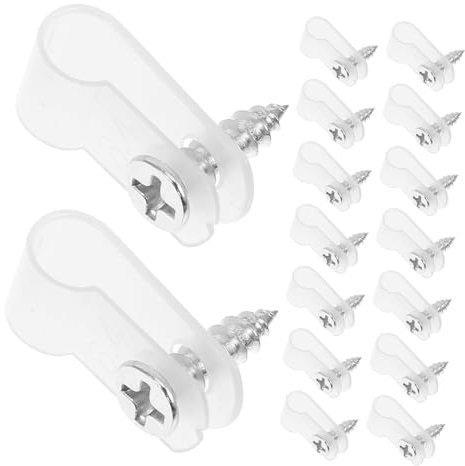 NUOBESTY 100piezas Clip Para Luz De Cuerda De Unidades Clips De Gestión De Cables Blancos Para Luces De Cadena De Interior y Exterior Con Tornillos De Acero Inoxidable Para Organizar Cables