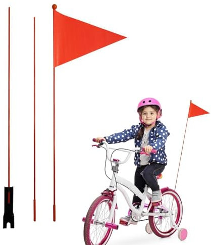 Fahrradfahne Wimpel, Sicherheitsflagge Fahrrad, Fahrrad Wimpel, Sicherheitsfahne Für Fahrradstangen, Sicherheitswimpel, Höhenverstellbare, Langlebige Polyester-Fahrradflagge, Sicherheitsflagge