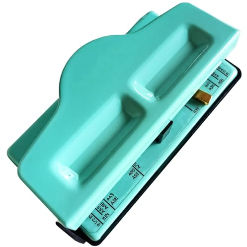 Bricolaje, cuaderno, calendario, planificador portátil con recogedor de papel, perforadora de papel de hongo de 4 agujeros, papel A3-A7 (capacidad de cinco hojas), perforadora de metal con guía de