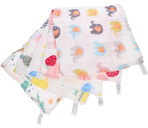 Milisten 5piezas Paquete De Toallas De Algodón Para Bebés Toallas De Lactancia Para Toallitas De Algodón Para Paños Faciales Uso Casa Recién Nacidos