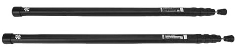 Naroote Poteaux de Bâche de Camping Réglables en Aluminium, Support D'auvent de Poteau de Tente Télescopique Coupe-Vent pour Randonnée en Plein Air, 9,4 Pieds, 2 Pièces