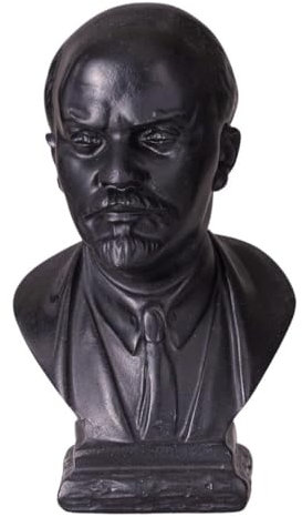 Soviet Russian USSR Leader Vladimir Lenin Stone Bust Statue Sculpture 10,5 cm black