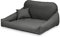Juelle Hundebett aus Kunstleder Flauschiges Hundekissen Hundebett für große Hunde Weich und Elegant Hundesofa Gesteppt Front Hektor L - 100x80x52 cm, Grafit
