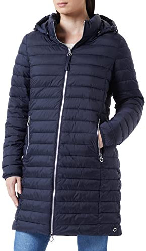 s.Oliver Lange Steppjacke mit Abnehmbarer Kapuze Navy 44