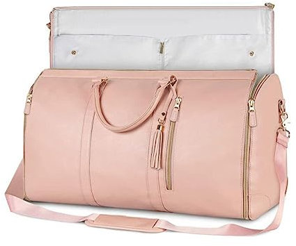 Sac de Fitness en Plein air Grande capacité Pliable étanche Gym Duffle Bag Hommes Femmes Yoga Voyage Sac à Main Portable Ultraléger Carry on, Rose