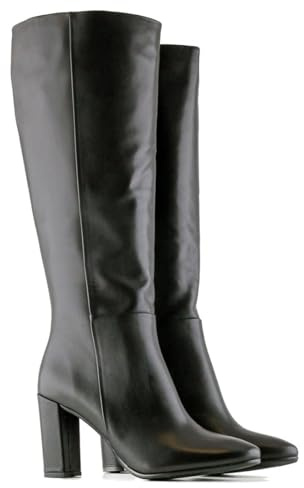 Jilsen Bottes Mollets Larges Eva | XL Tour de Mollet 40 | Noir | Talon 8 | Pointure 38 | Tige Large