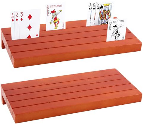 Waldspring Kartenhalter Holz 2 Stück, Card Holder, Kartenhalter Kinder, Geeignet für Ältere Menschen und Kinder