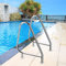 WJFLUCK Pool-Geländer, in den Boden eingelassener Pool-Biegehandlauf, sichere Schiene aus Edelstahl 304, Pool-Einstiegsschiene für Garten-Hinterhof-Pools, Wasserparks, in den Boden eingelassene Pool