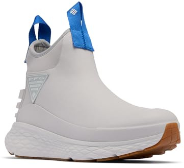Columbia Men's PFG Pro Sport Boot, Grey Ice/Vivid Blue, 10 Regular