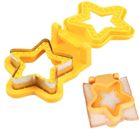 Taglierina per sandwich, senza croste, stampo per sigillare il pane in metallo, forma a stella, stampo per sandwich, formine per biscotti per bambini, bambini, bambini, adulti,