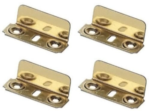 cyclingcolors 4x placa cerradura puertas cerradero cuadrado 90° acero 35x14mm Acabado de latón Cerradura Pestillo Puerta Muebles