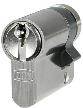 DOM rs Terra demi-cylindre 30/10 | Cylindre de serrure avec protection contre la copie, le perçage, le crochetage et le bumping | Protection par brevet jusqu’en 2045 | Carte de sécurité & 5 clés