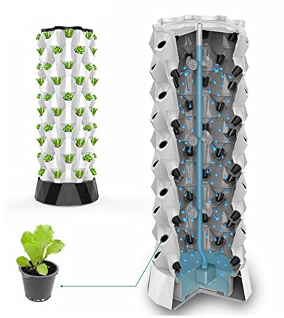 Tower Garden, di coltura idroponica verticale Torre di ananas Fioriera intelligente Serra da giardino aeroponica for erbe di fiori vegetali