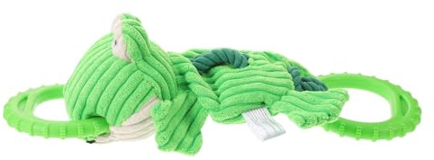 Kisangel Pet Pull Toys Frog Dog Toy for Dogs for Aggressive Chewing for Tug of War and Teething