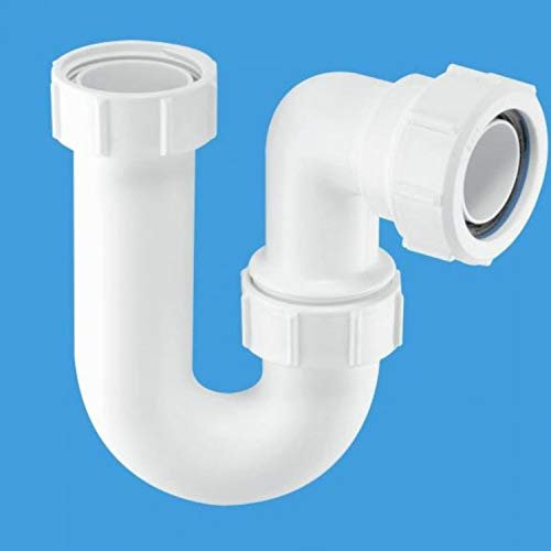 McAlpine SA10 Tubular Swivel 'P' Trap with Multifit Outlet, White