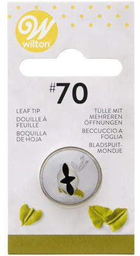 Wilton Beccucci in Acciaio Inox #70 Foglia Cardato, Beccucci Sac a Poche, Piping Tip Riutilizzabile per Decorare Torte, Cupcake, Biscotti, Pasticcini
